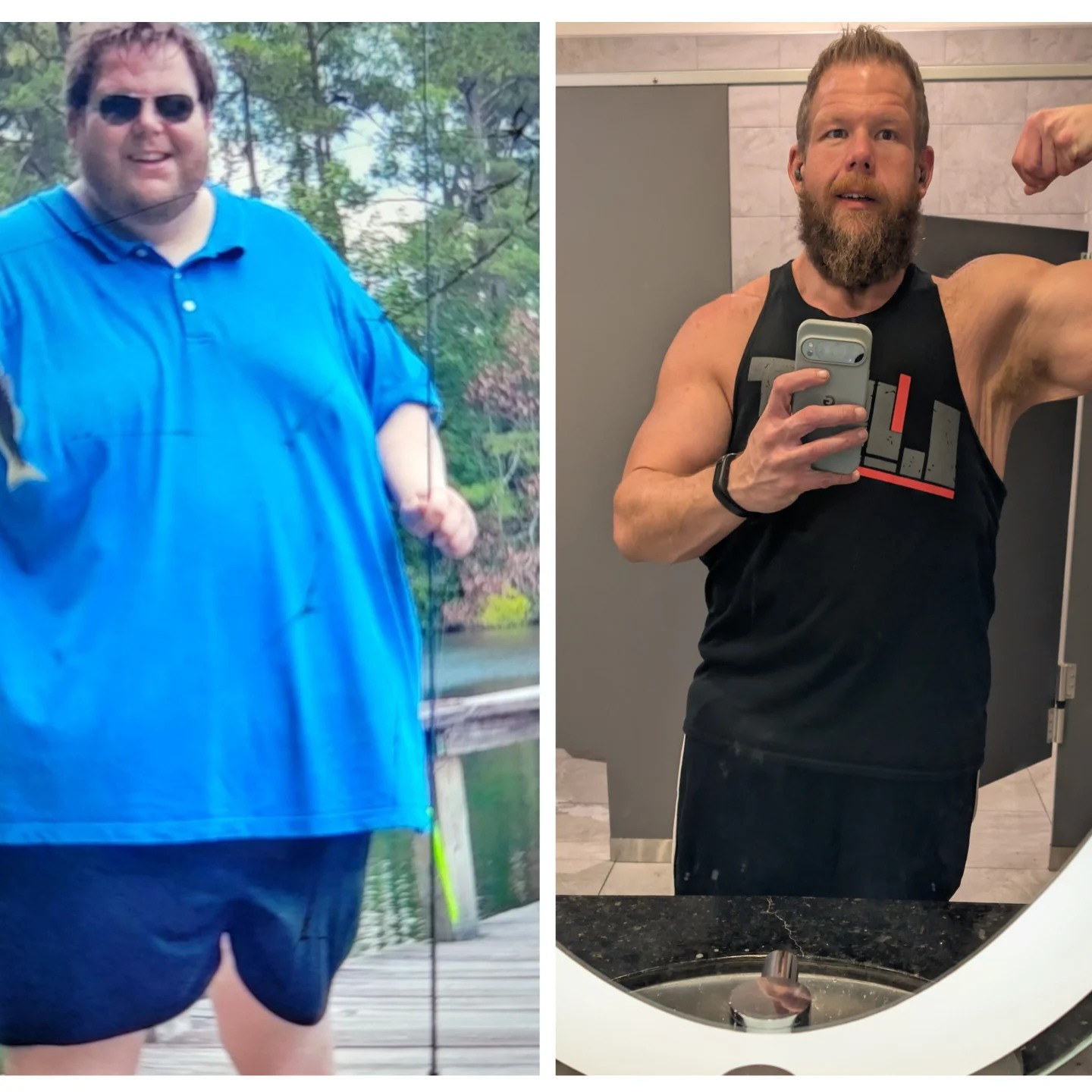 Internet praises man for 360lb weight loss