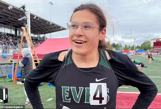 Transgender athlete sends defiant message to critics after dominating girls’ high school track meet
