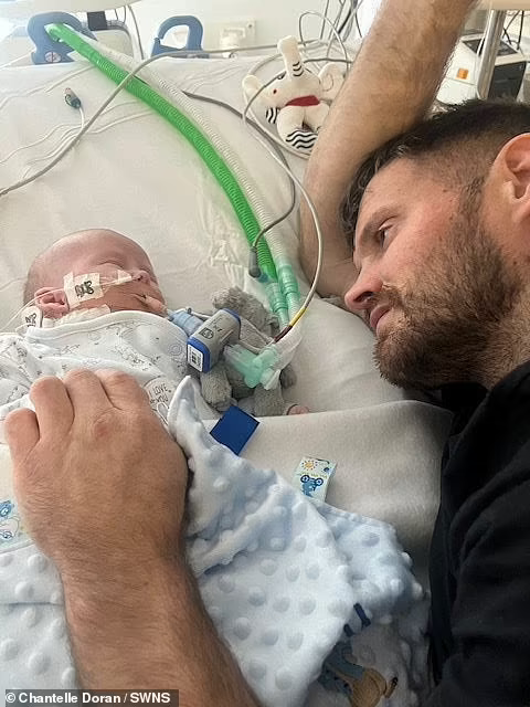 Baby is one of just 23 in the world diagnosed with rare genetic disease after medics spotted his cloudy eyes