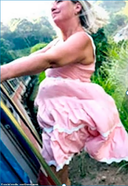 Tourist falls off a train to her death ‘while hanging from the carriage trying to take a photo’ in Sri Lanka