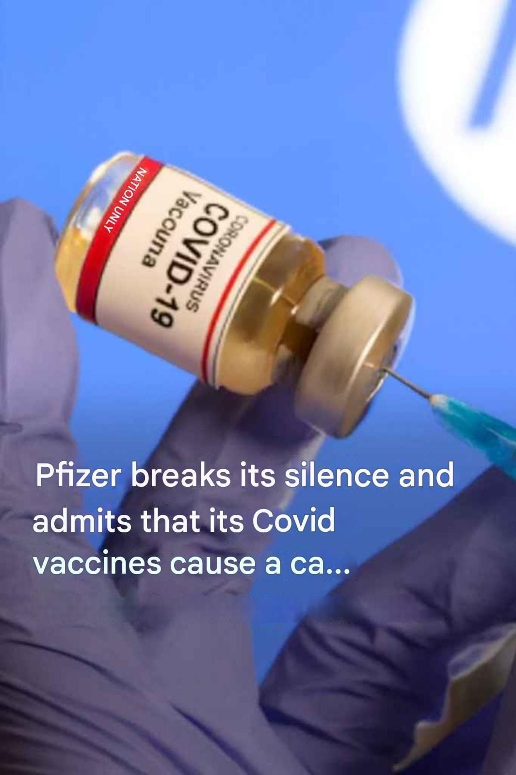 Pfizer admits its Covid vaccines …