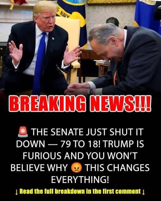 SENATE JUST SHOCKED TRUMP 79-18! YOU WON’T BELIEVE WHY! Full Details in the First Comment! 